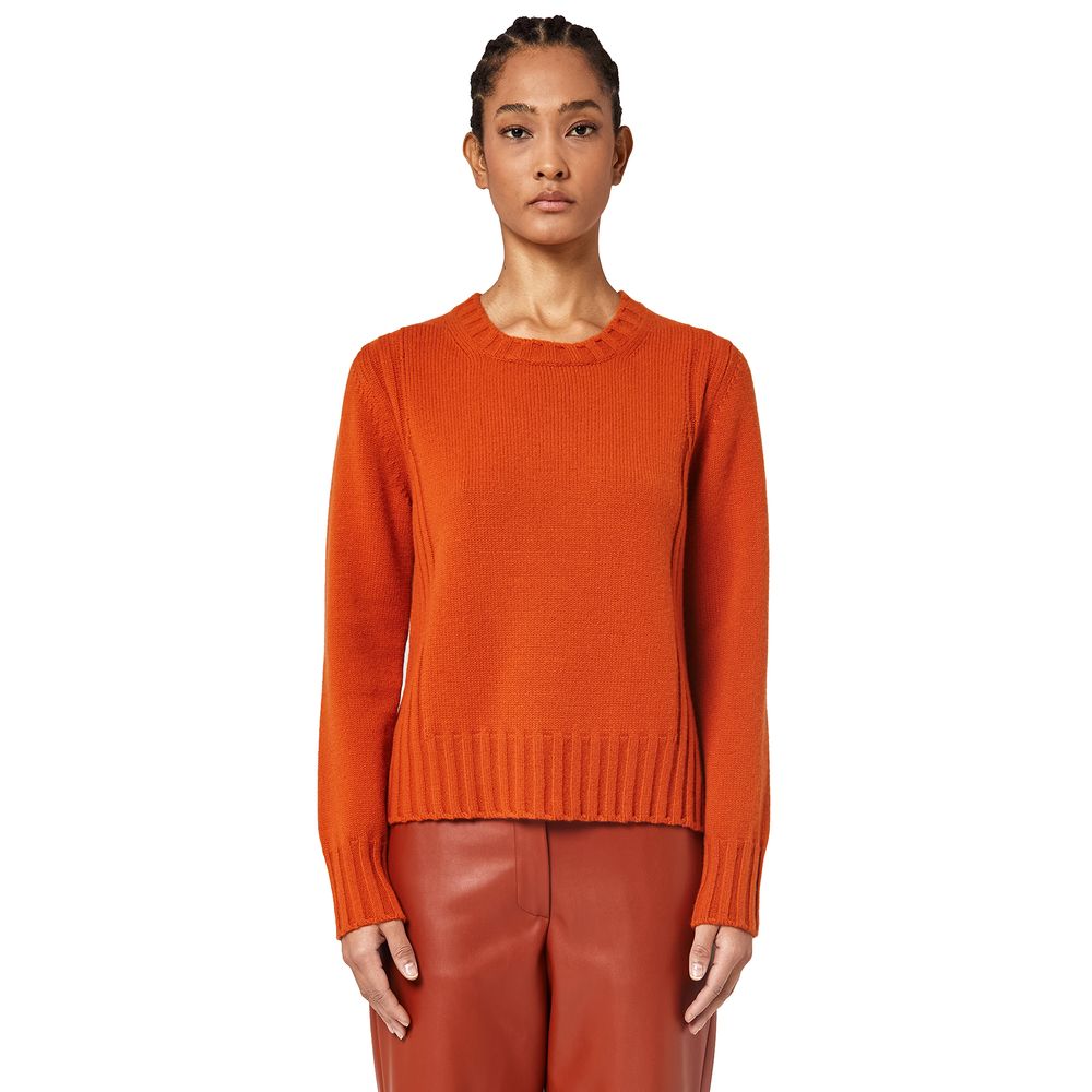 Alpha Studio Orange Cashmere Sweater LUNESCAPE