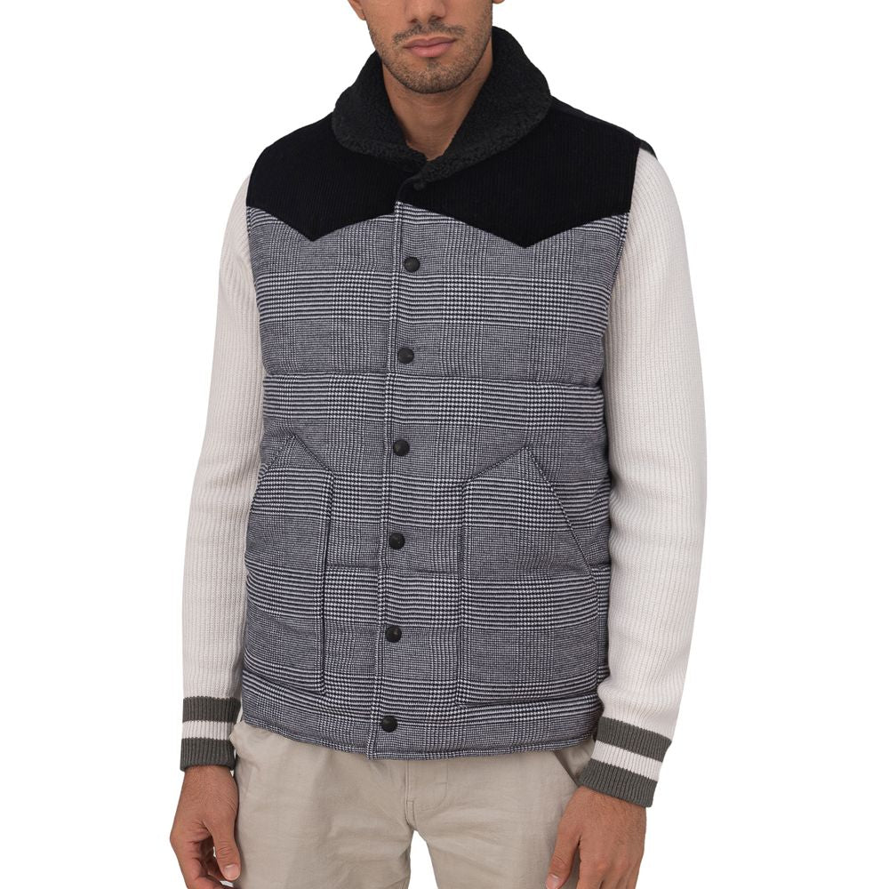 Gran Sasso Gray Cotton Sleveless Jacket LUNESCAPE