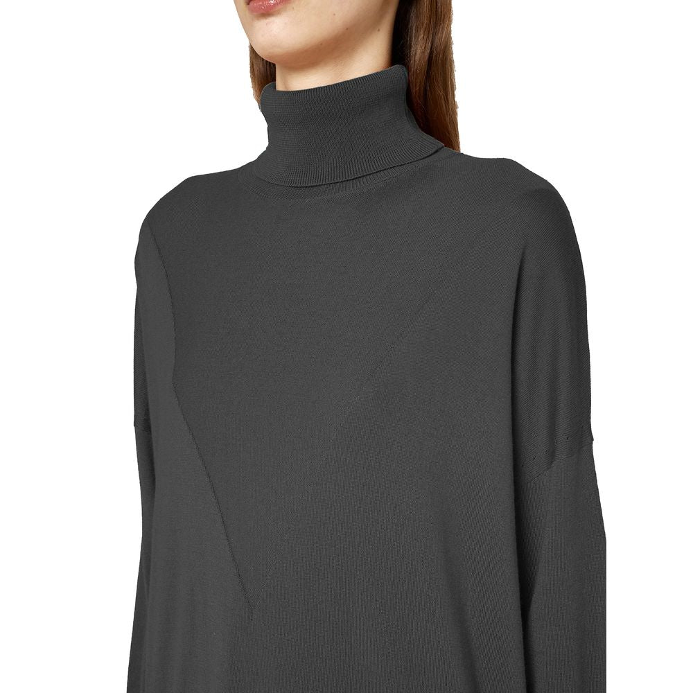 Alpha Studio Gray Silk Sweater LUNESCAPE