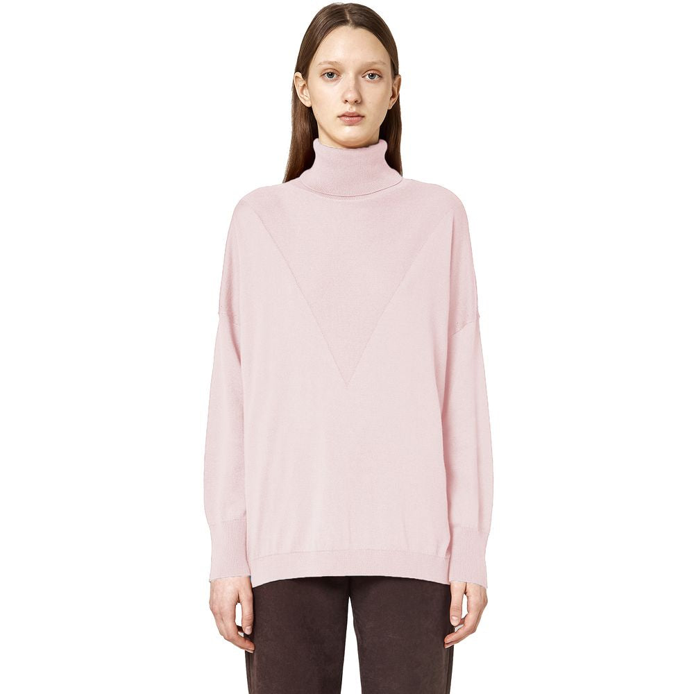 Alpha Studio Pink Silk Sweater LUNESCAPE