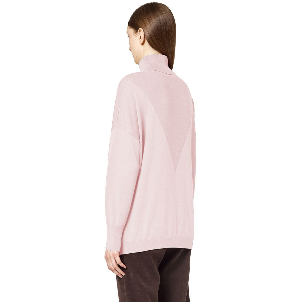 Alpha Studio Pink Silk Sweater LUNESCAPE