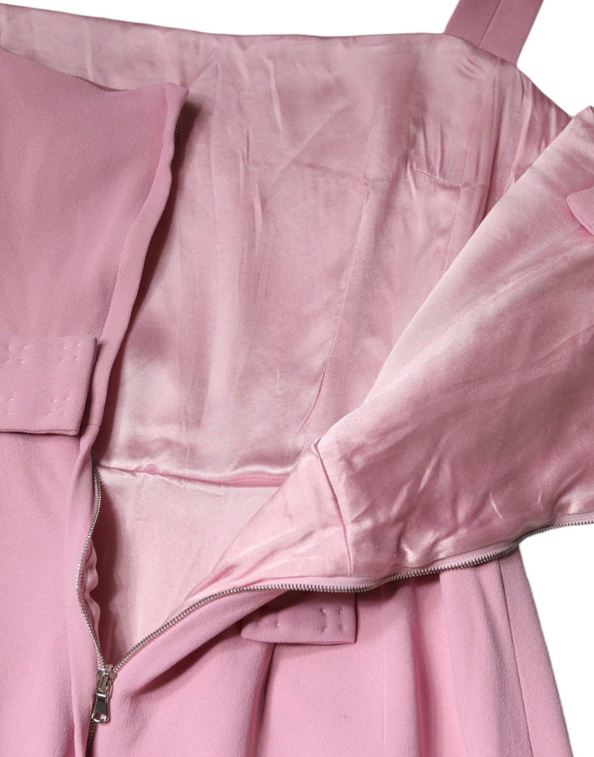Dolce & Gabbana Pink A-line Flare Sleeveless Dress LUNESCAPE