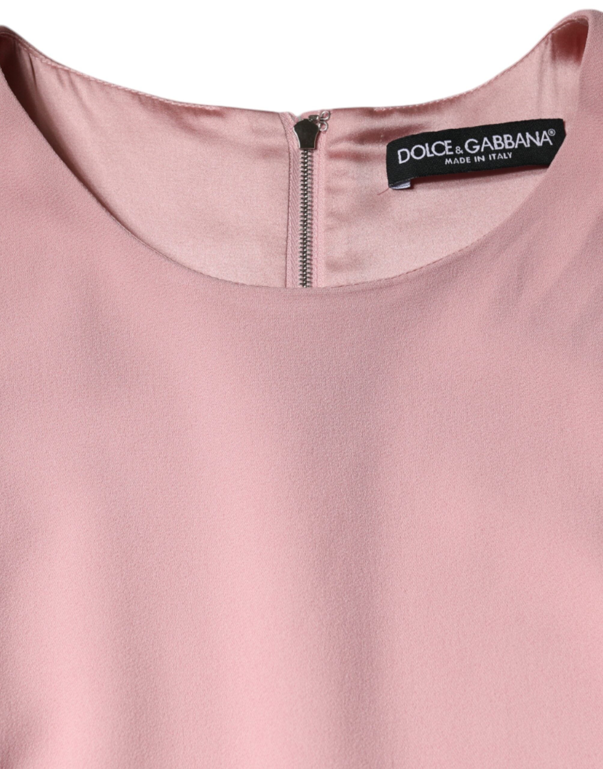 Dolce & Gabbana Pink A-line 3/4 Sleeves Dress LUNESCAPE