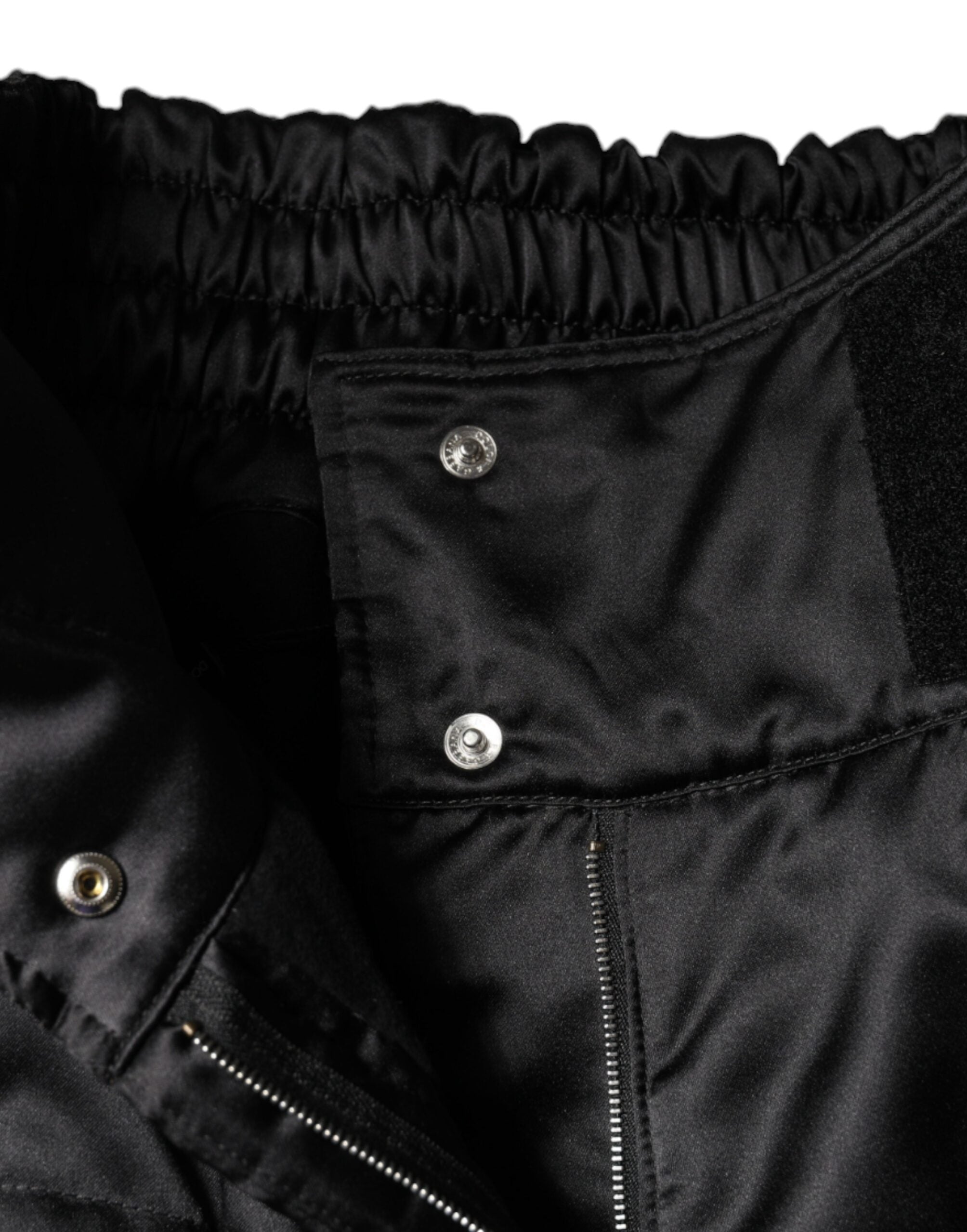 Dolce & Gabbana Black Quilted High Waist Women Boot Cut Pants LUNESCAPE