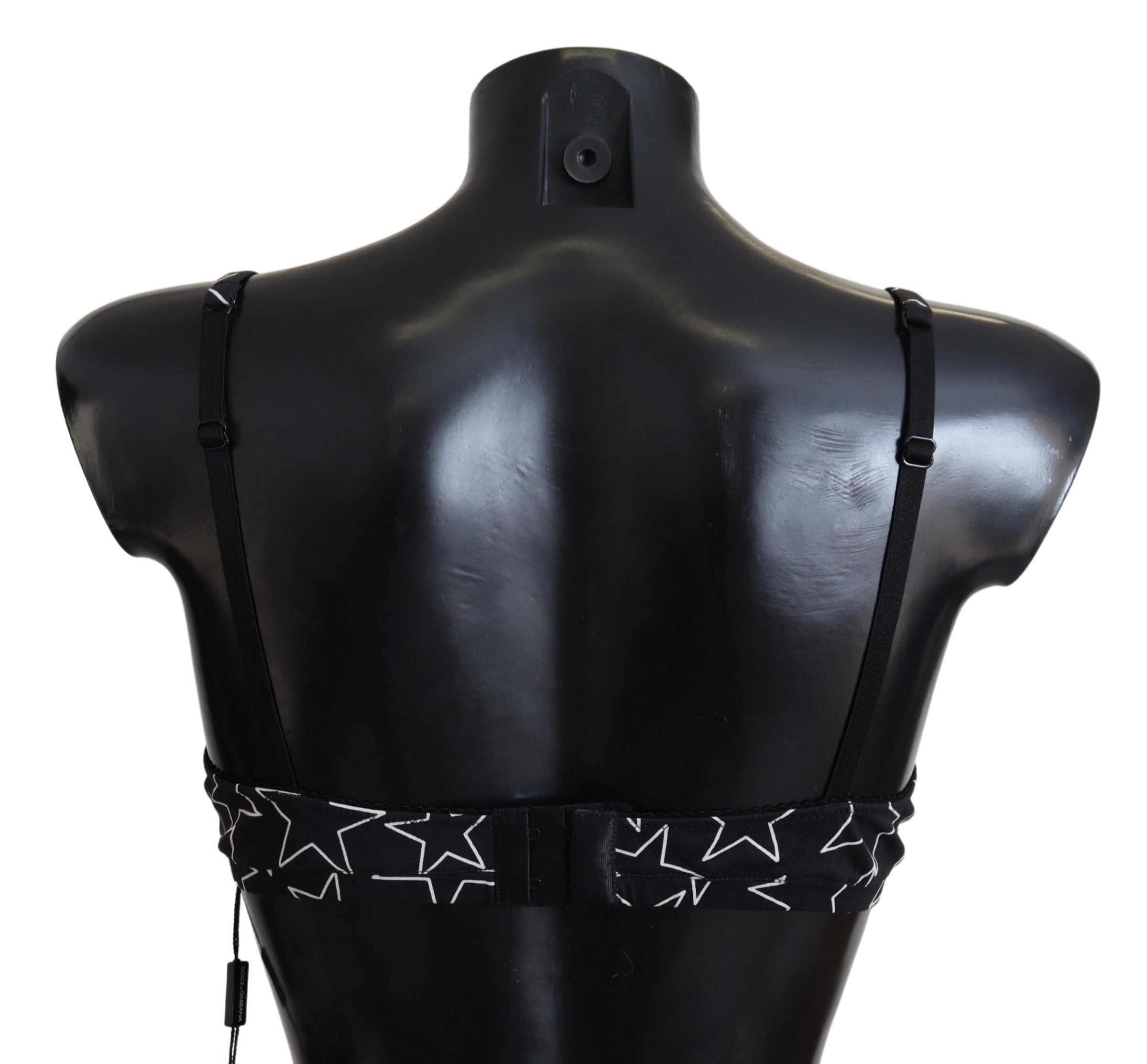 Dolce & Gabbana Black Millennials Star Non Wire Cotton Bra Underwear LUNESCAPE