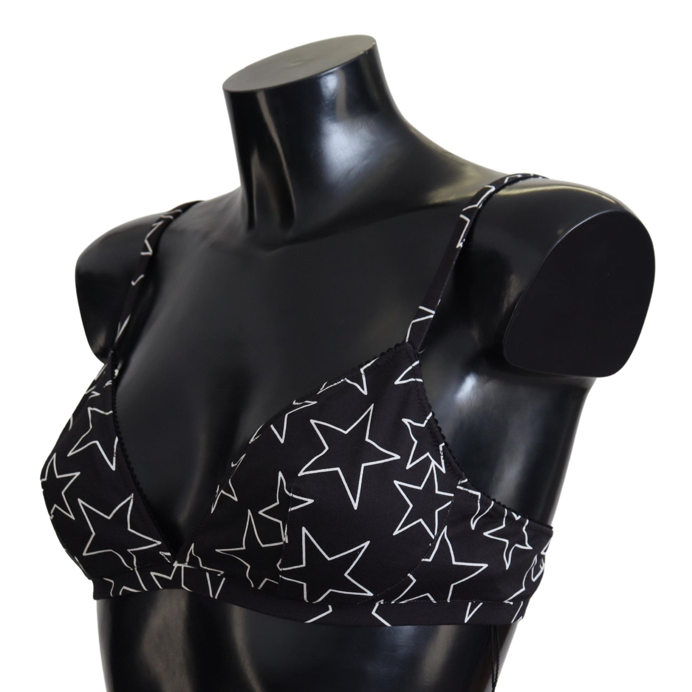 Dolce & Gabbana Black Millennials Star Non Wire Cotton Bra Underwear LUNESCAPE