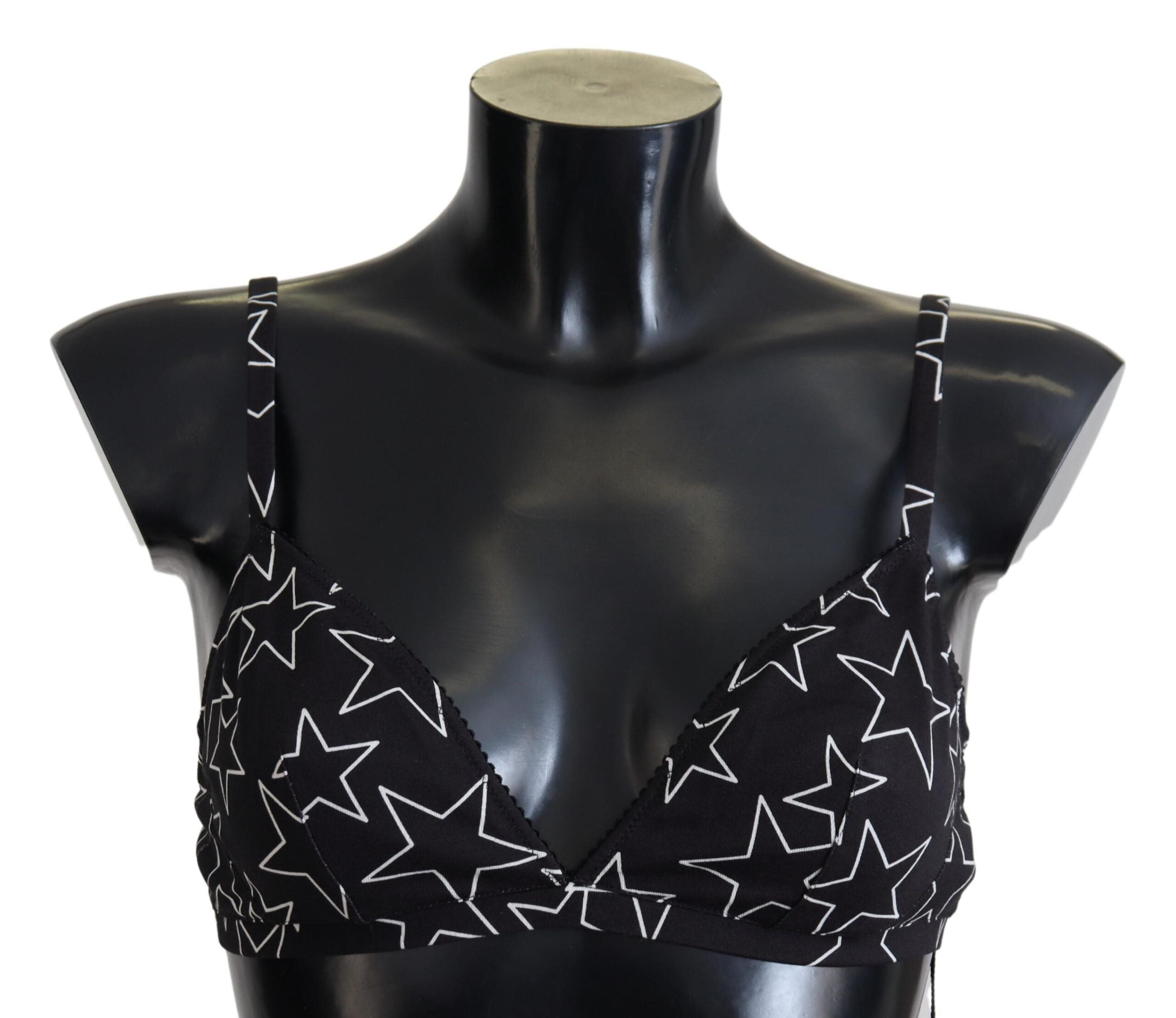 Dolce & Gabbana Black Millennials Star Non Wire Cotton Bra Underwear LUNESCAPE