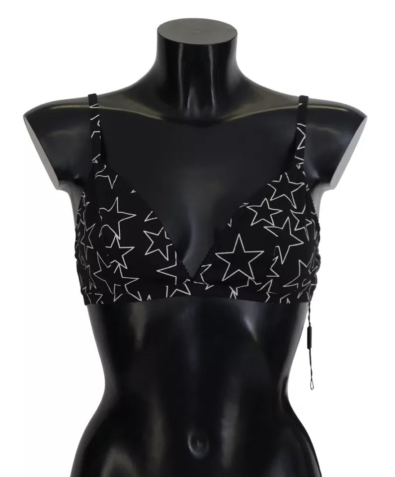Dolce & Gabbana Black Millennials Star Non Wire Cotton Bra Underwear LUNESCAPE