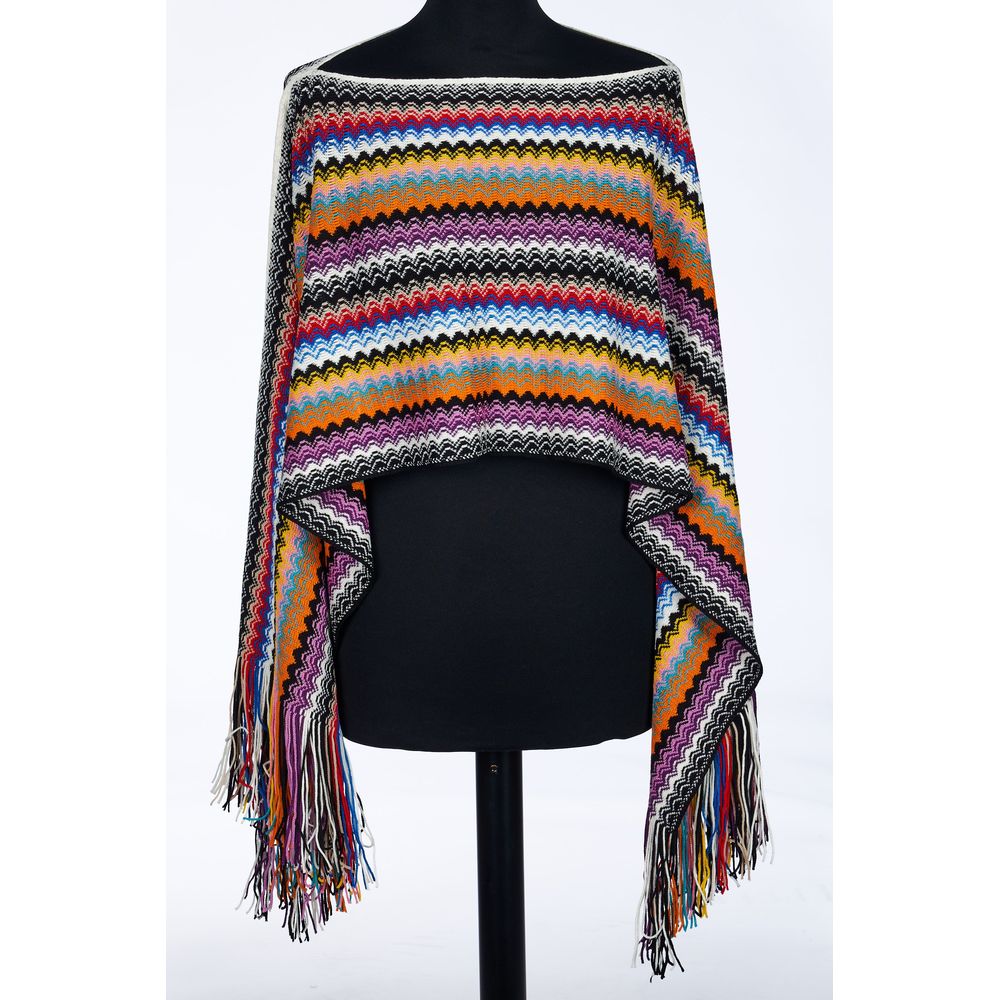 Missoni Multicolor Wool Women Poncho LUNESCAPE