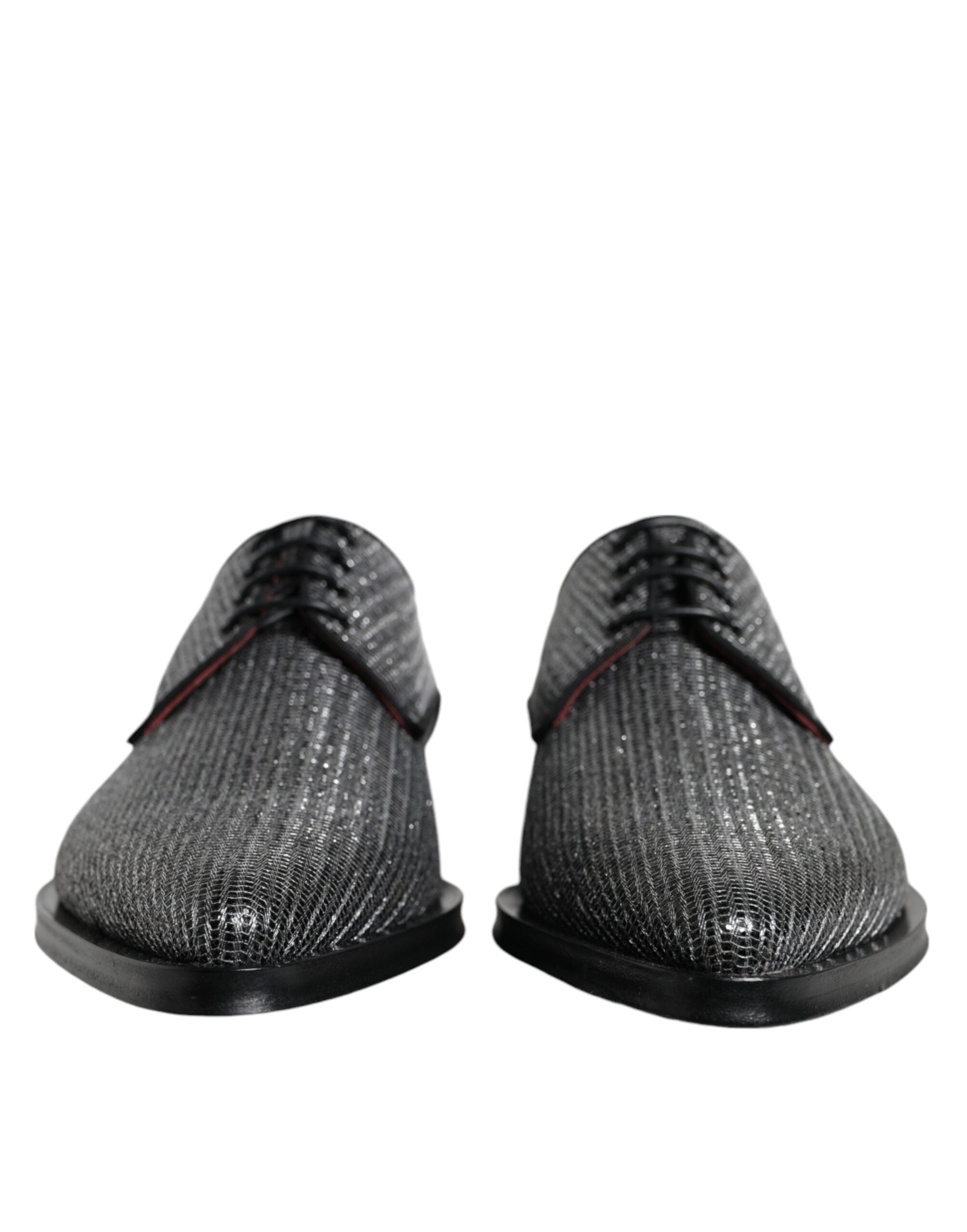 Dolce & Gabbana Silver Polyurethane Derby Formal Dress Shoes LUNESCAPE