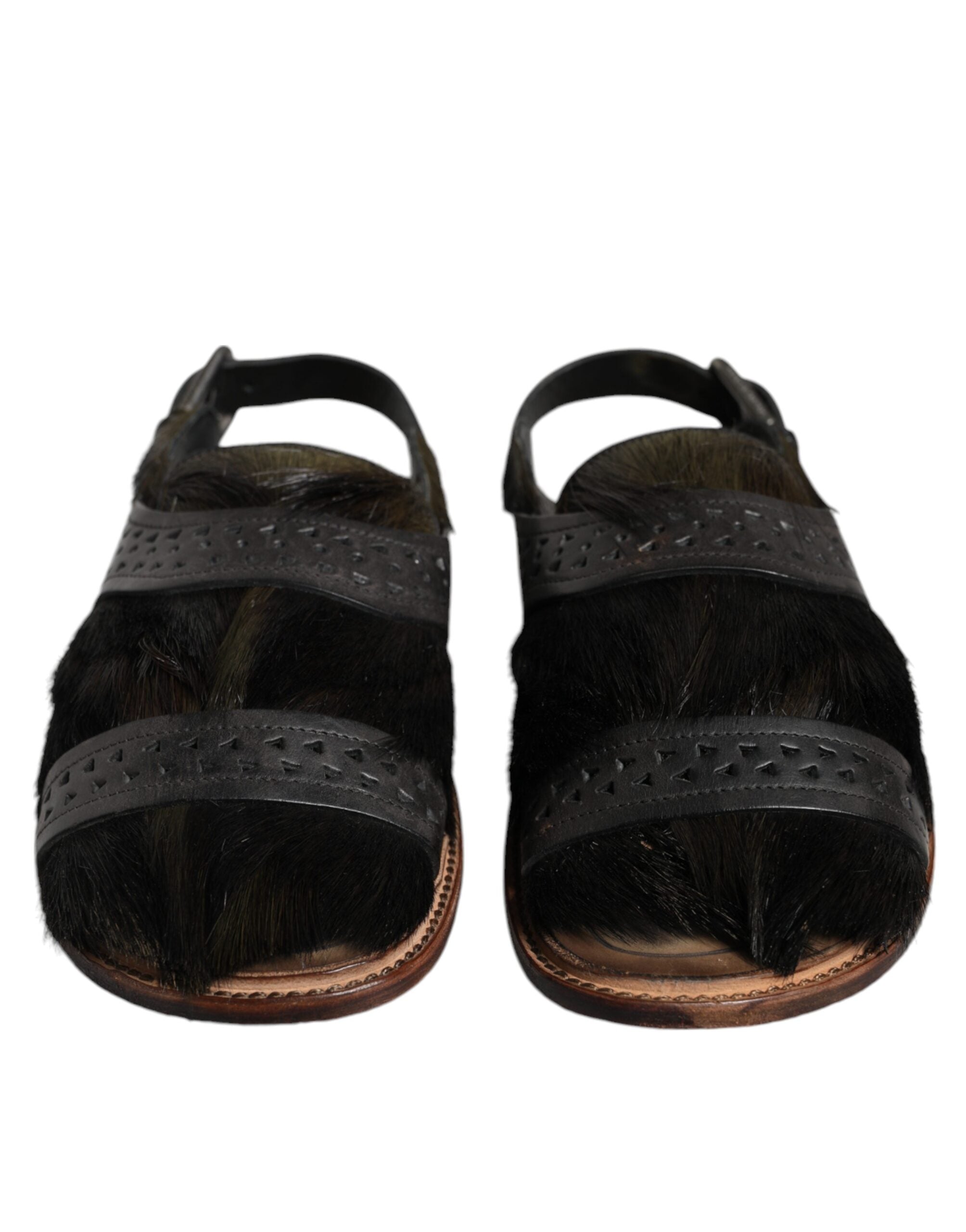 Dolce & Gabbana Black Backstrap Sandal