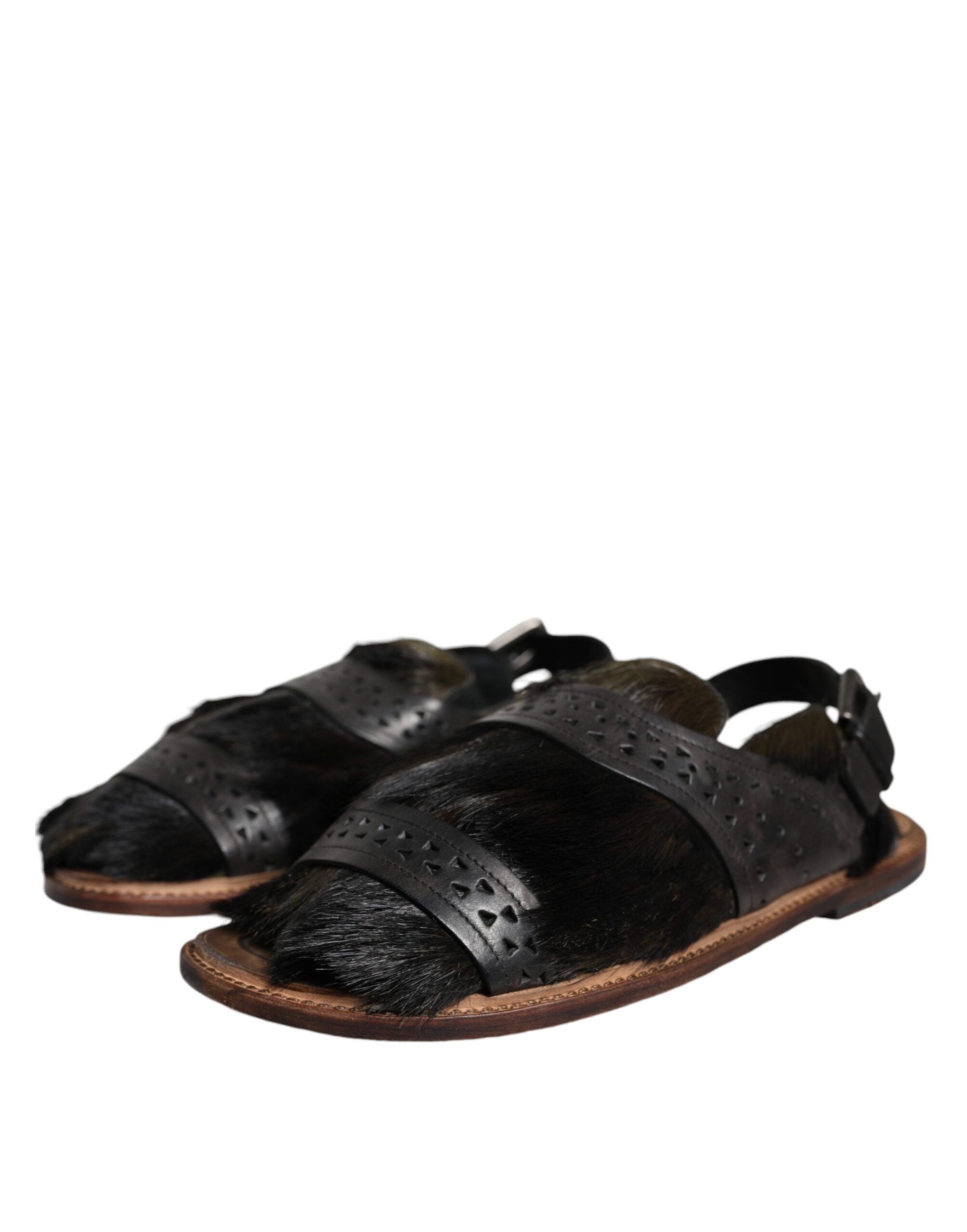 Dolce & Gabbana Black Backstrap Sandal