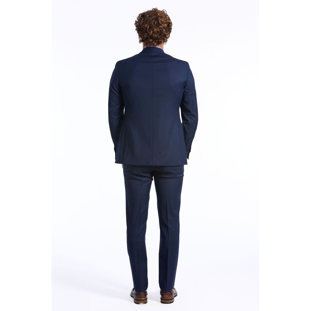 Baldinini Trend Blue Wool Men Suit LUNESCAPE