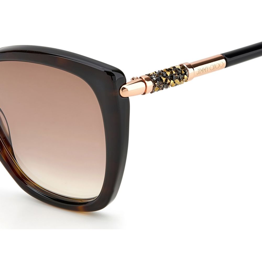 Jimmy Choo Brown Plastic Sunglasses LUNESCAPE