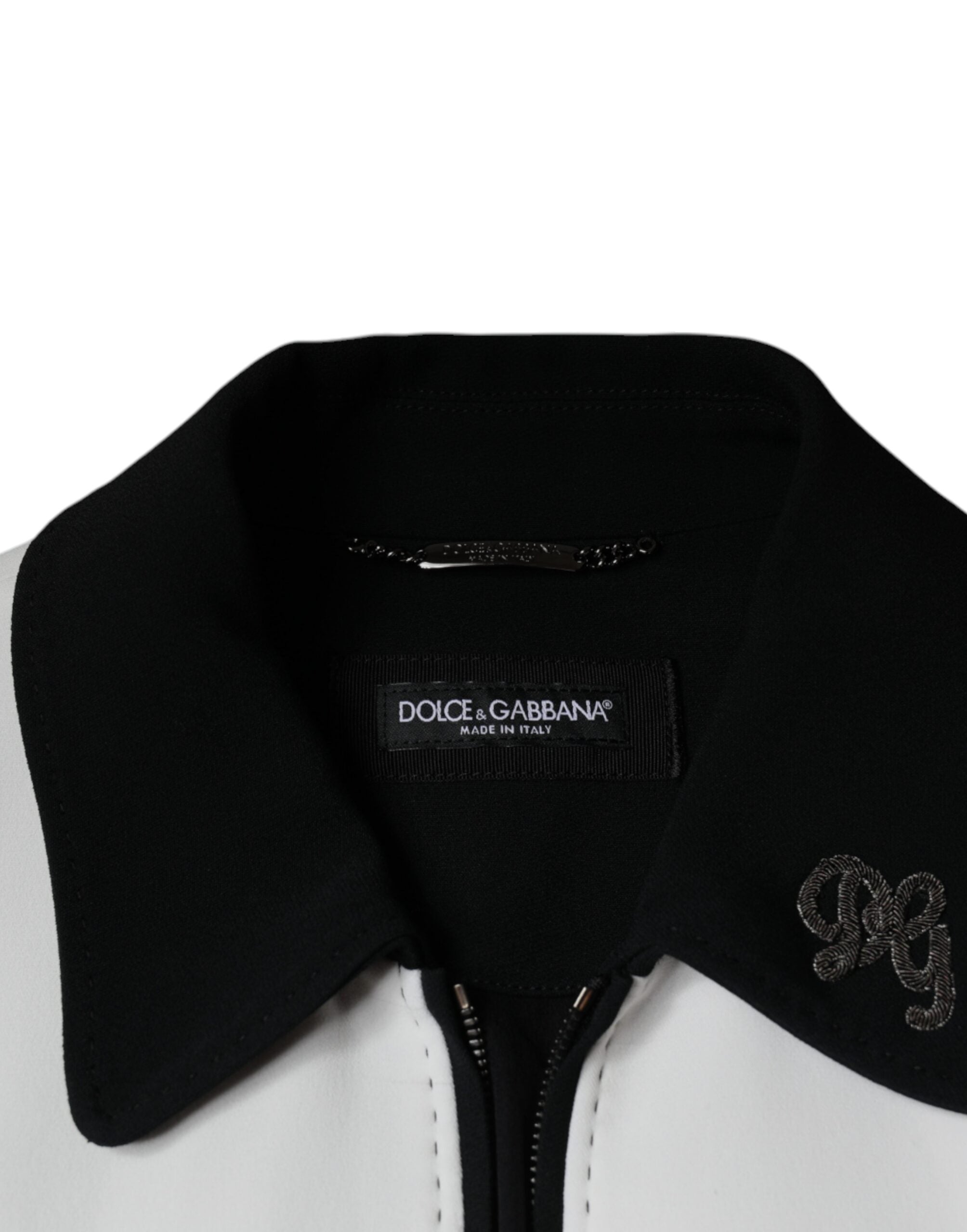 Dolce & Gabbana Black White DG Crown Shirt Jacket