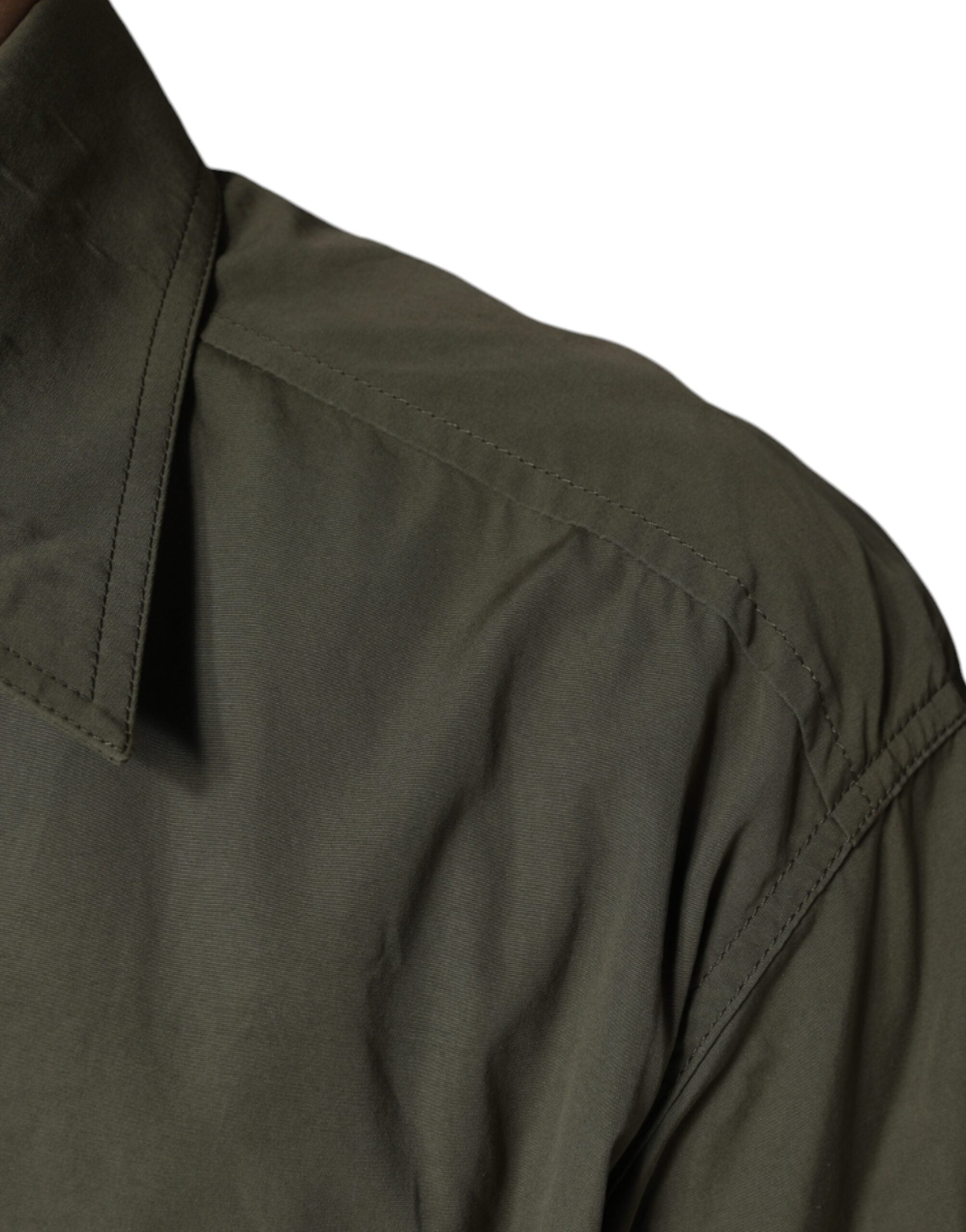 Dolce & Gabbana Military Green Cotton Bend Cargo Jacket