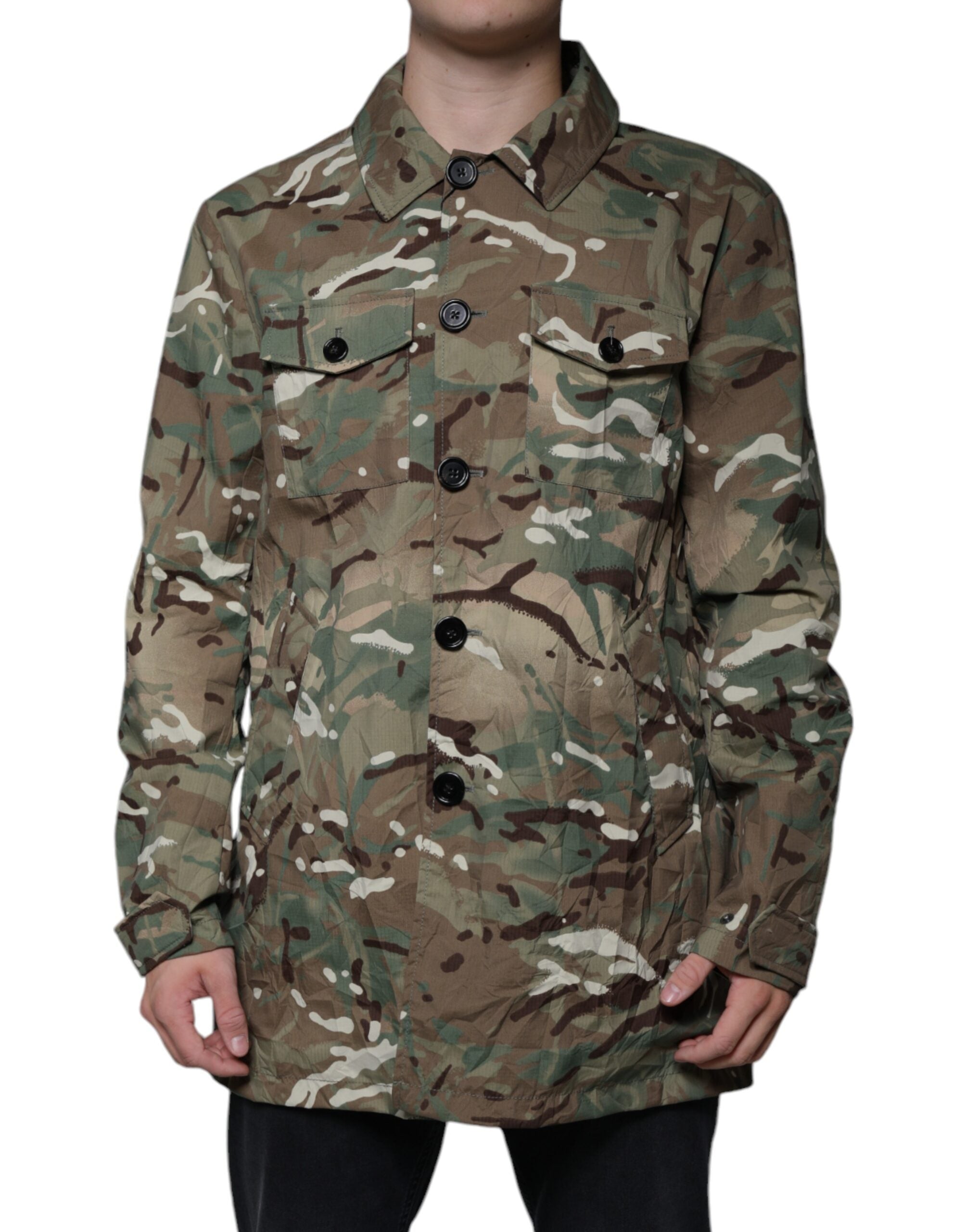 Dolce & Gabbana Multicolor Camouflage Cargo Jacket