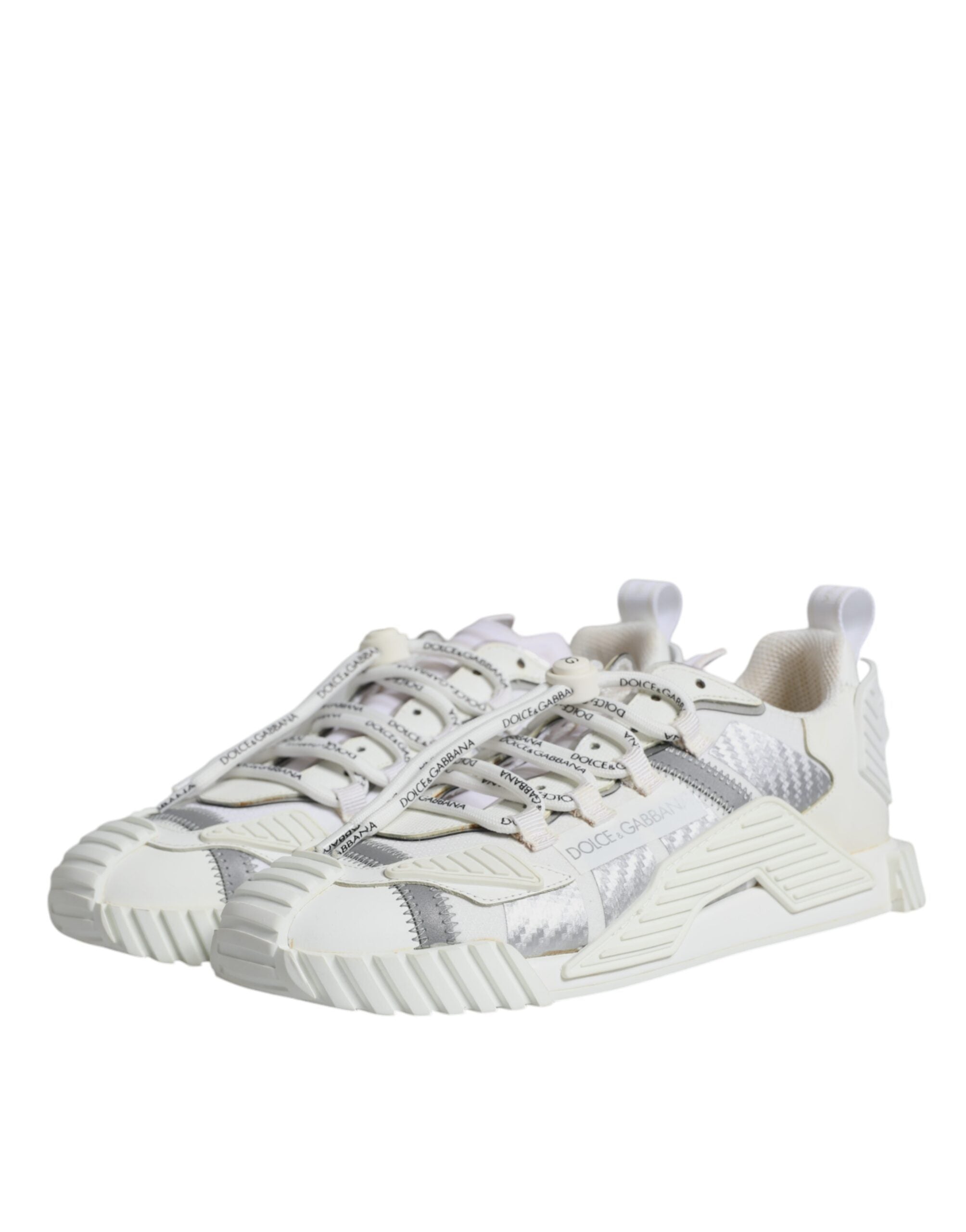 Dolce & Gabbana White Lace Up Low Top NS1 Sneakers Shoes LUNESCAPE