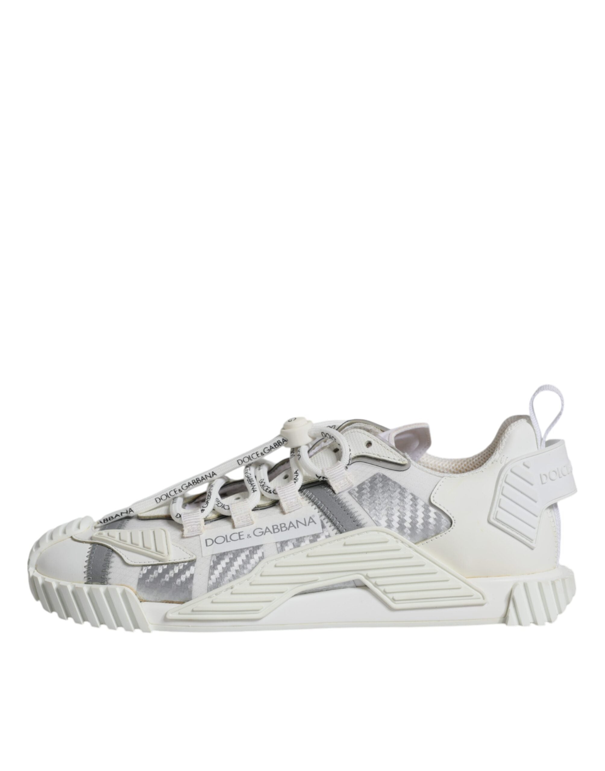 Dolce & Gabbana White Lace Up Low Top NS1 Sneakers Shoes LUNESCAPE