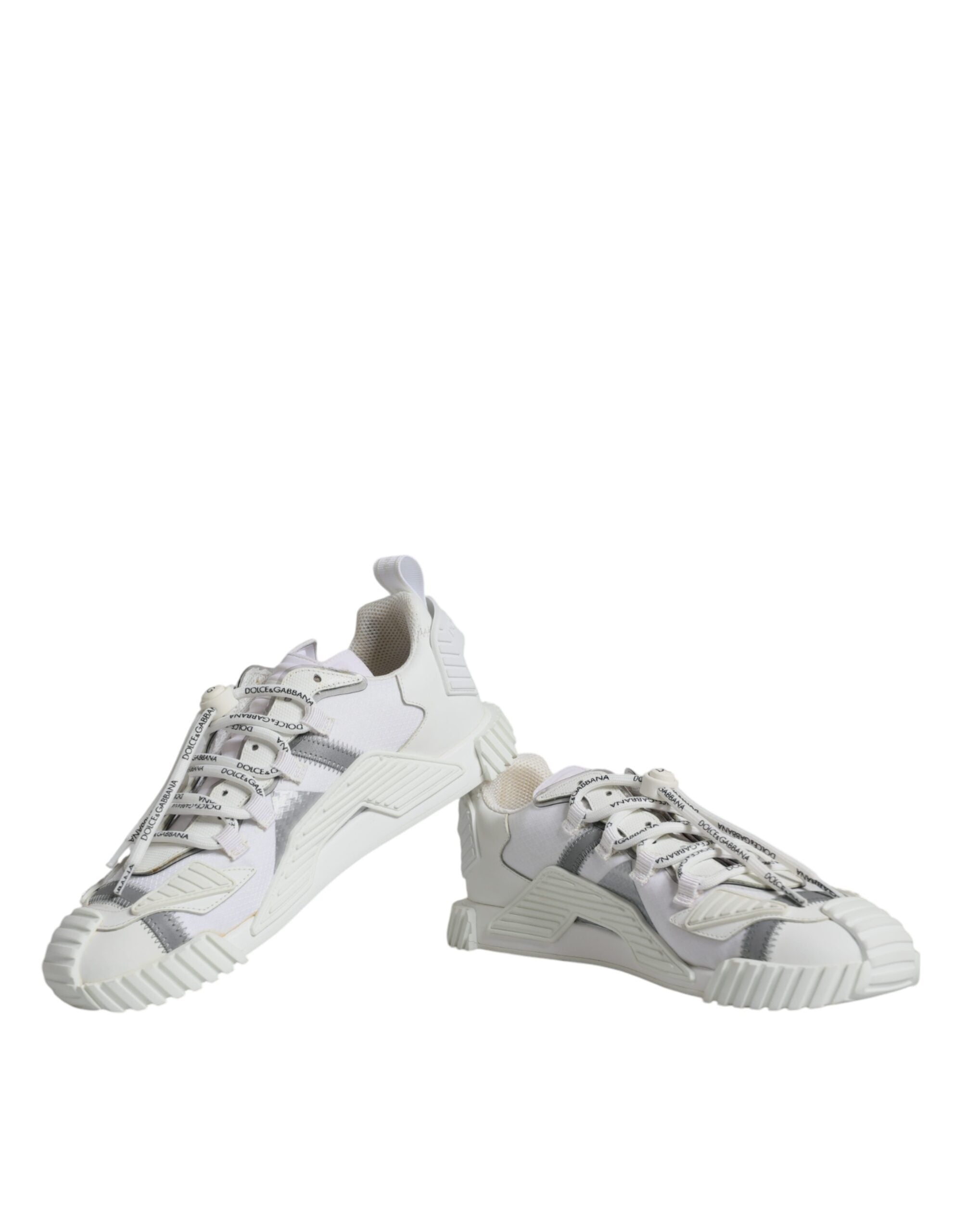 Dolce & Gabbana White Lace Up Low Top NS1 Sneakers Shoes LUNESCAPE