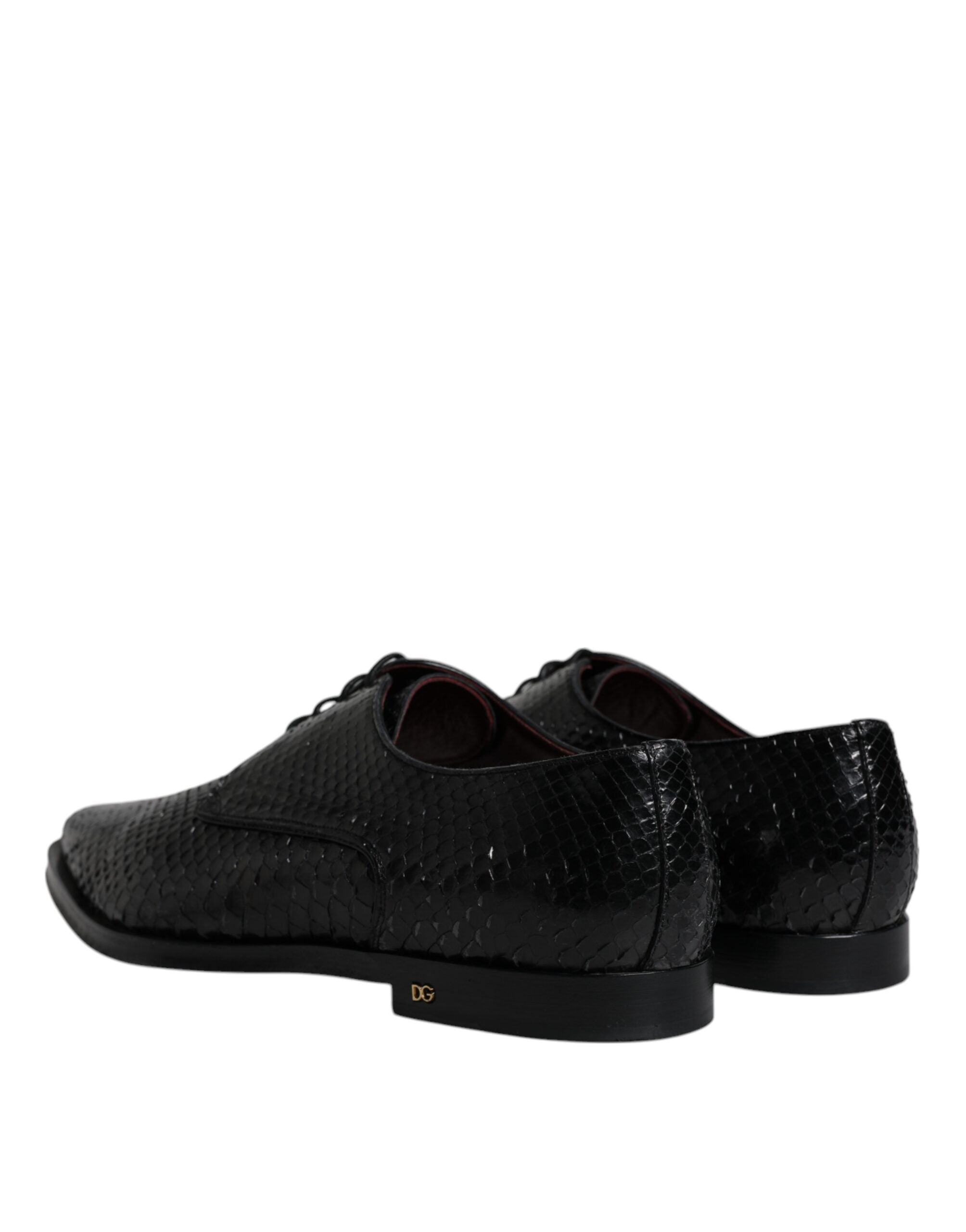 Dolce & Gabbana Black Leather Derby Formal Dress Shoes LUNESCAPE