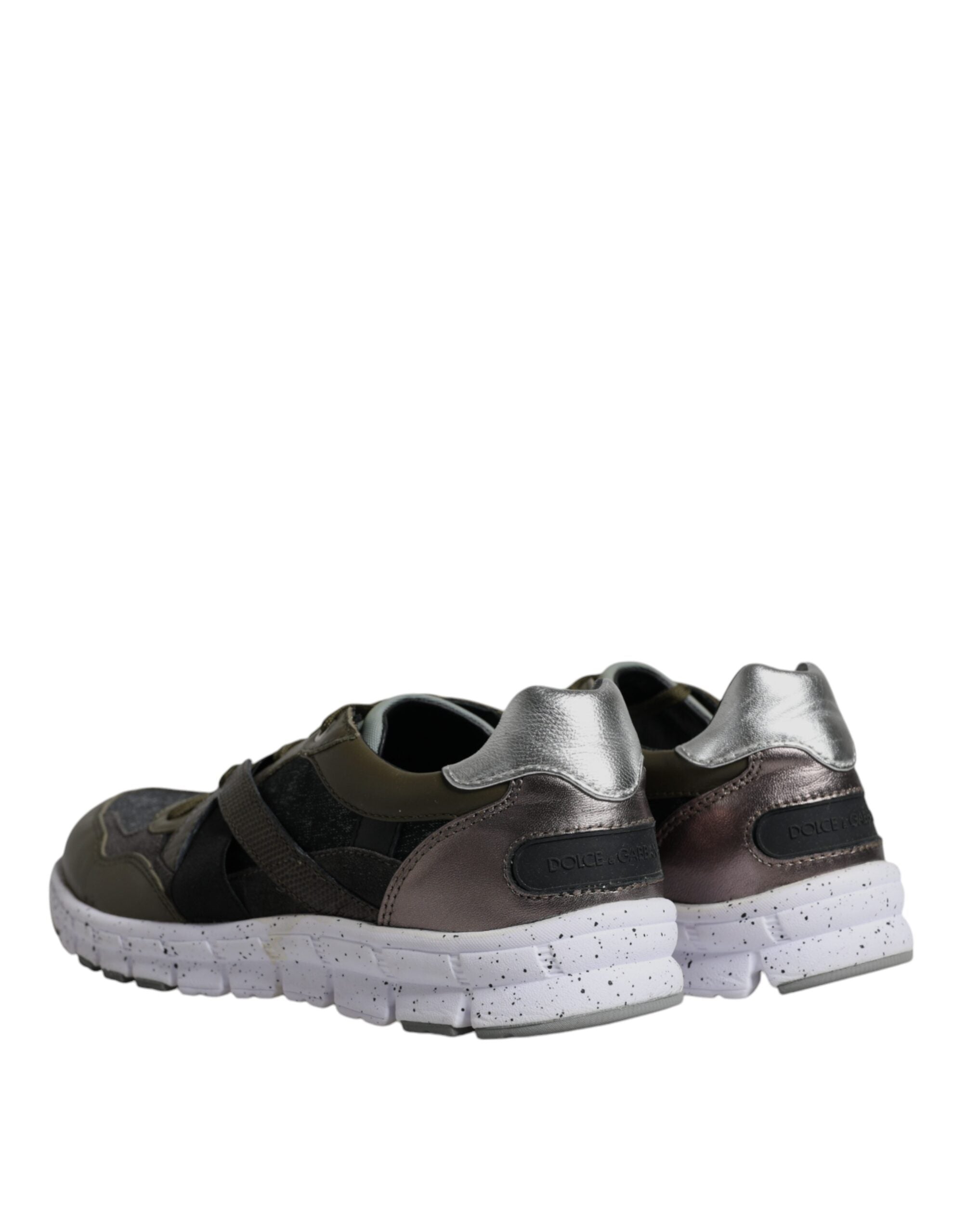 Dolce & Gabbana Multicolor Canvas Leather Low Top Sneaker Shoes LUNESCAPE