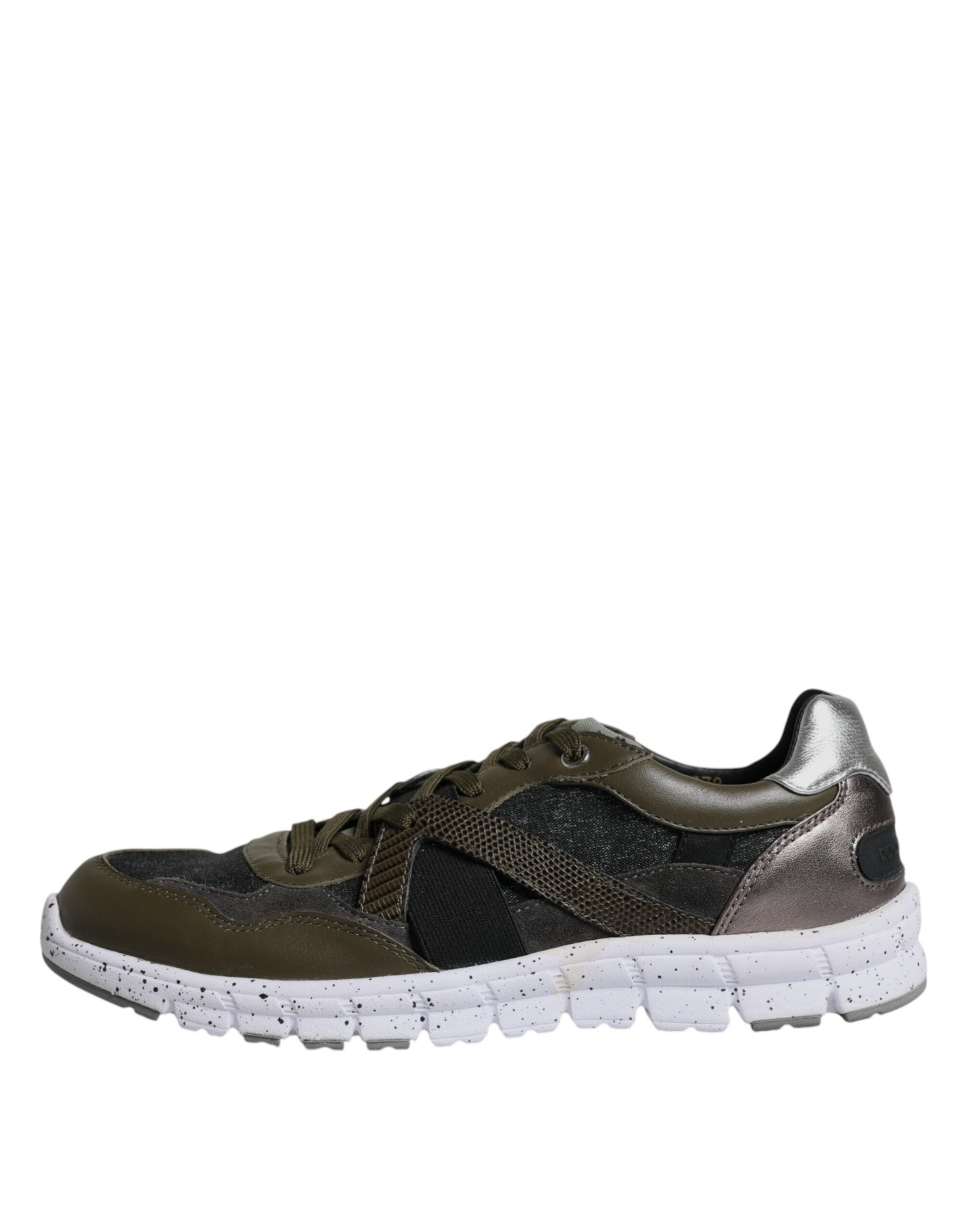 Dolce & Gabbana Multicolor Canvas Leather Low Top Sneaker Shoes LUNESCAPE