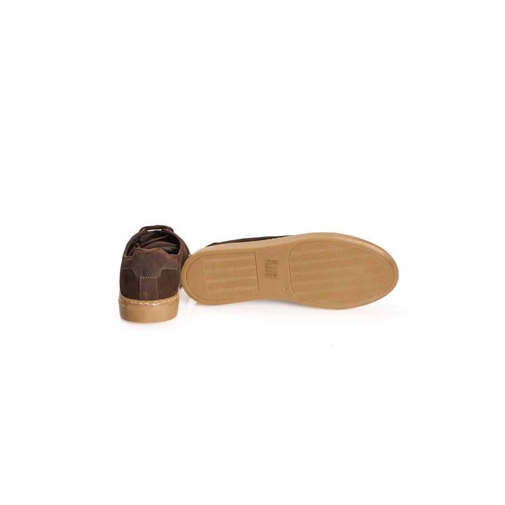 Roberto Pepe Luxury Brown Calfskin Men Sneaker LUNESCAPE
