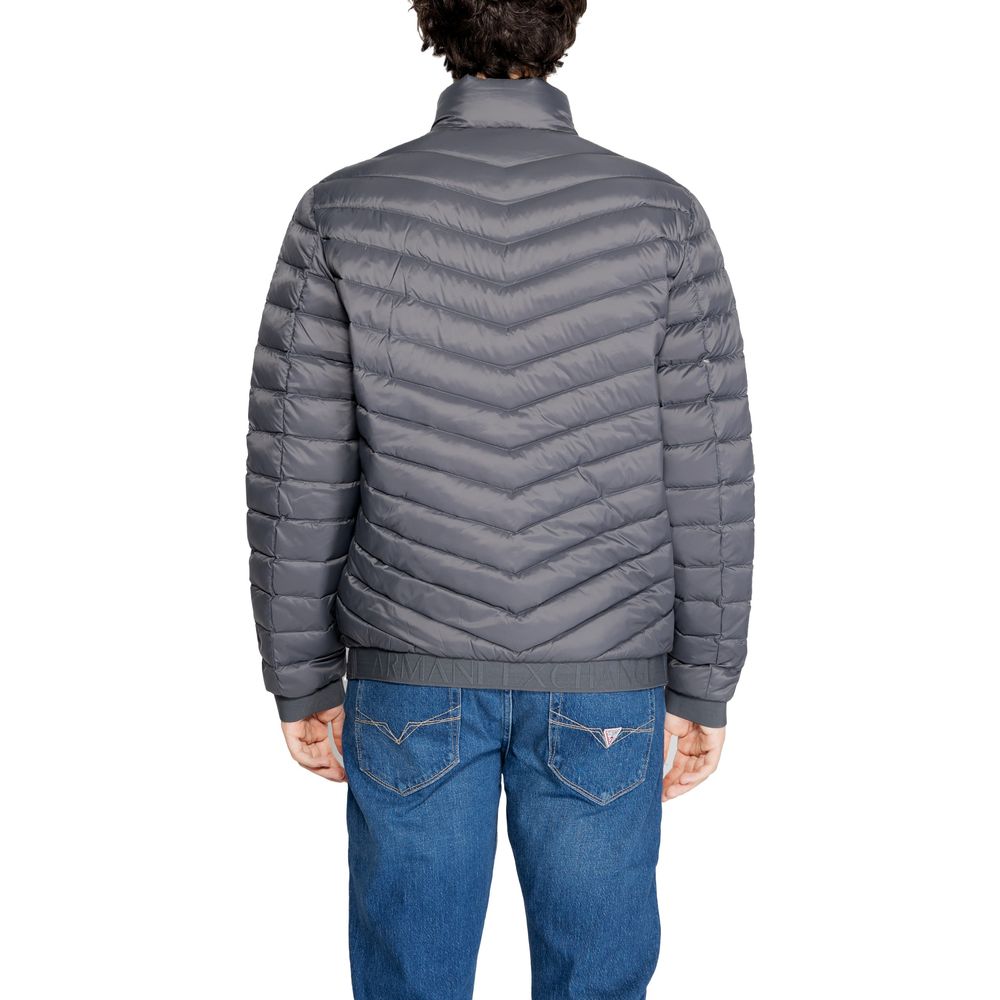 Armani Exchange Gray Polyester Jackets & Coat LUNESCAPE