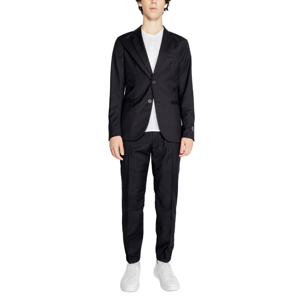 Armani Exchange Black Polyester Blazer LUNESCAPE
