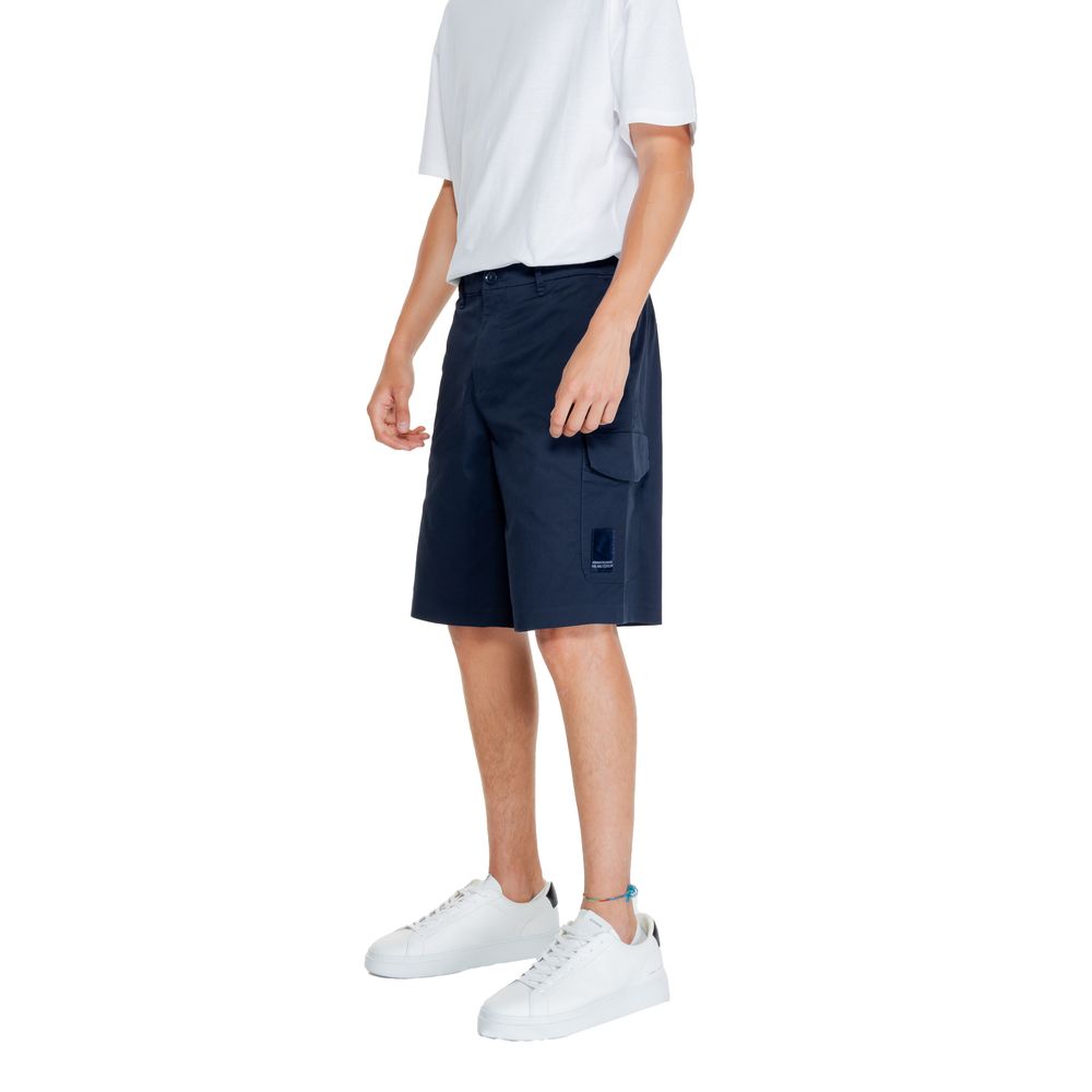 Armani Exchange Blue Cotton Bermuda Short for Men LUNESCAPE