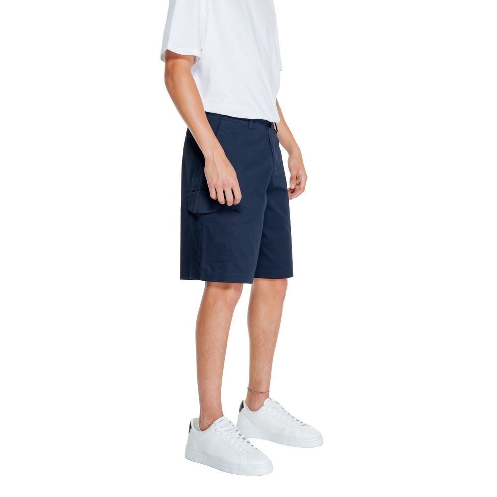 Armani Exchange Blue Cotton Bermuda Short for Men LUNESCAPE