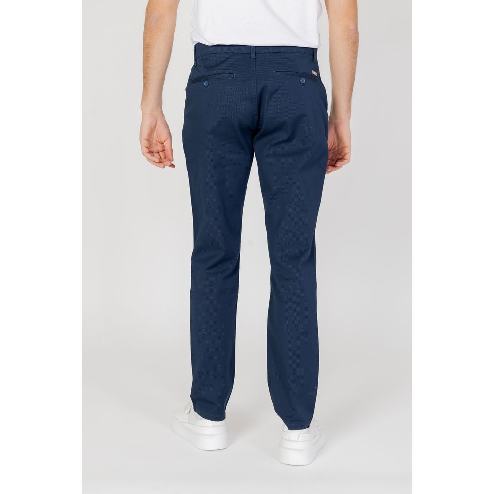 Armani Exchange Blue Cotton Pant LUNESCAPE