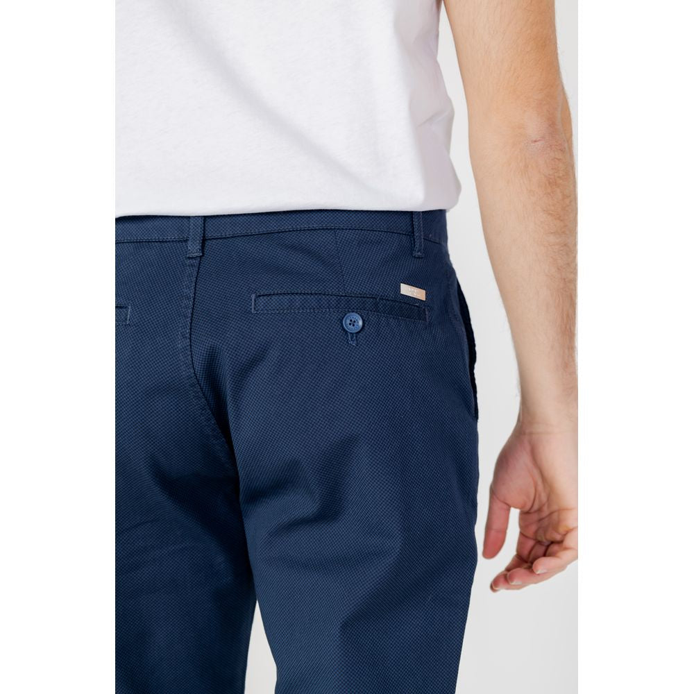Armani Exchange Blue Cotton Pant LUNESCAPE