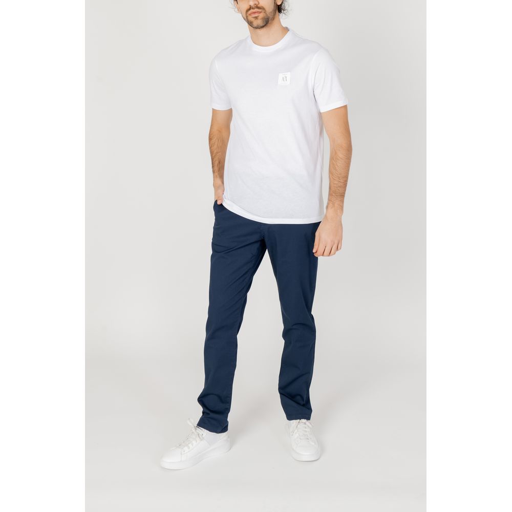 Armani Exchange Blue Cotton Pant LUNESCAPE
