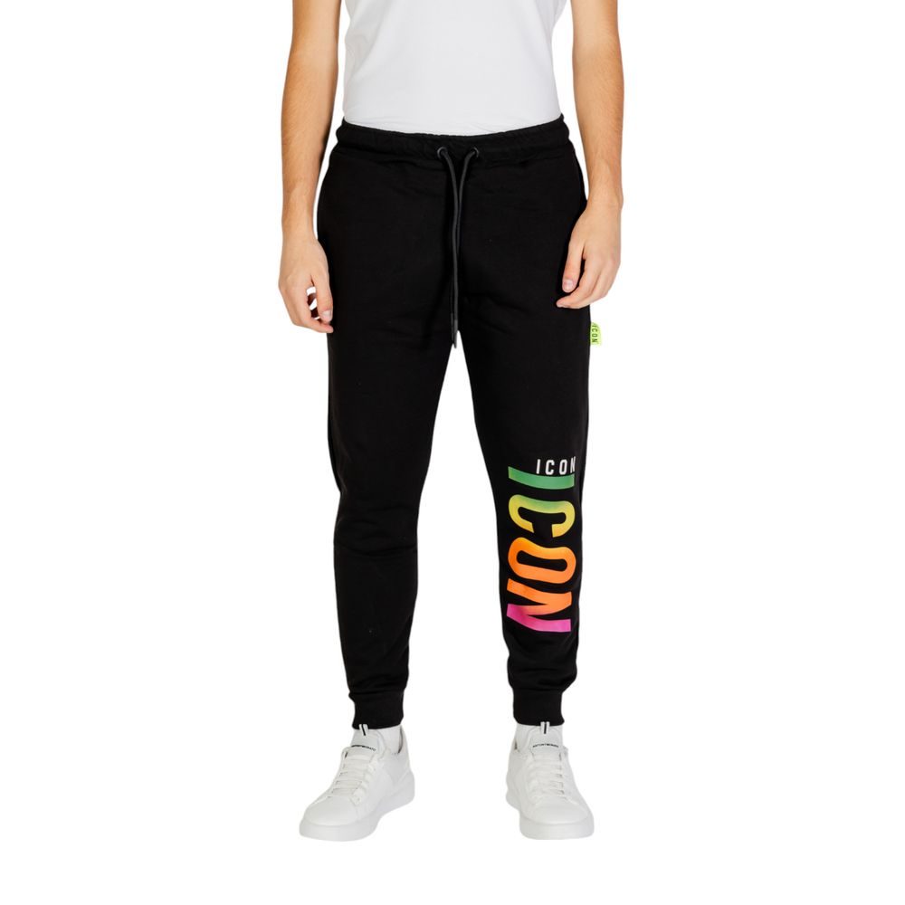 Icon Black Cotton Joggers Workout Pant LUNESCAPE
