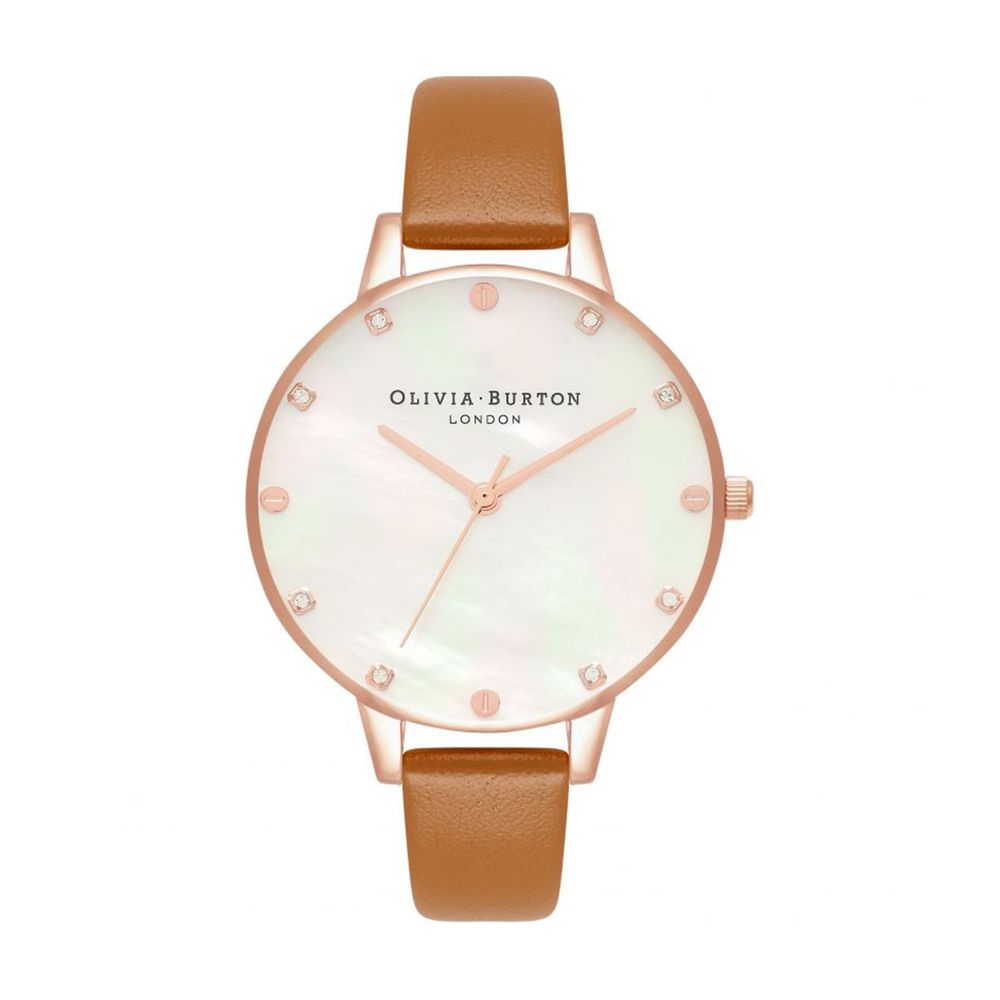 Olivia Burton Brown Artificial Leather Watch LUNESCAPE