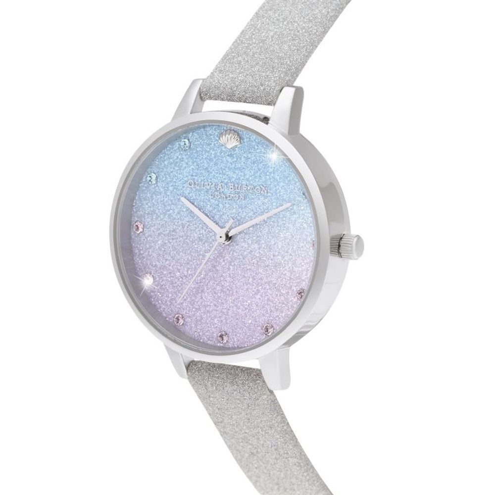 Olivia Burton Gray Artificial Leather Watch LUNESCAPE