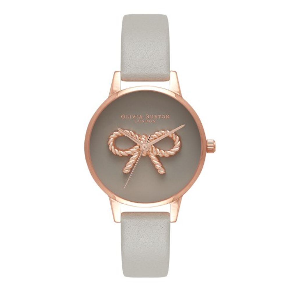 Olivia Burton Gray Artificial Leather Watch LUNESCAPE