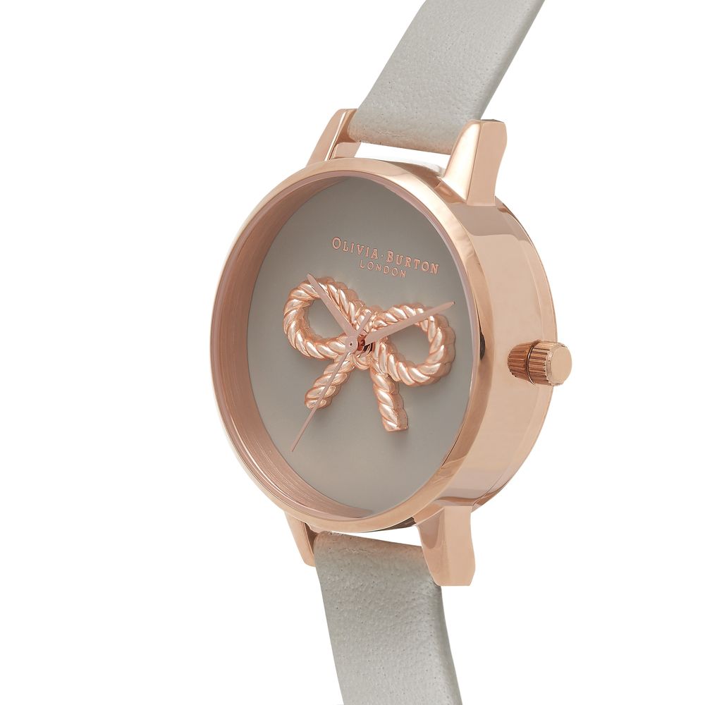 Olivia Burton Gray Artificial Leather Watch LUNESCAPE