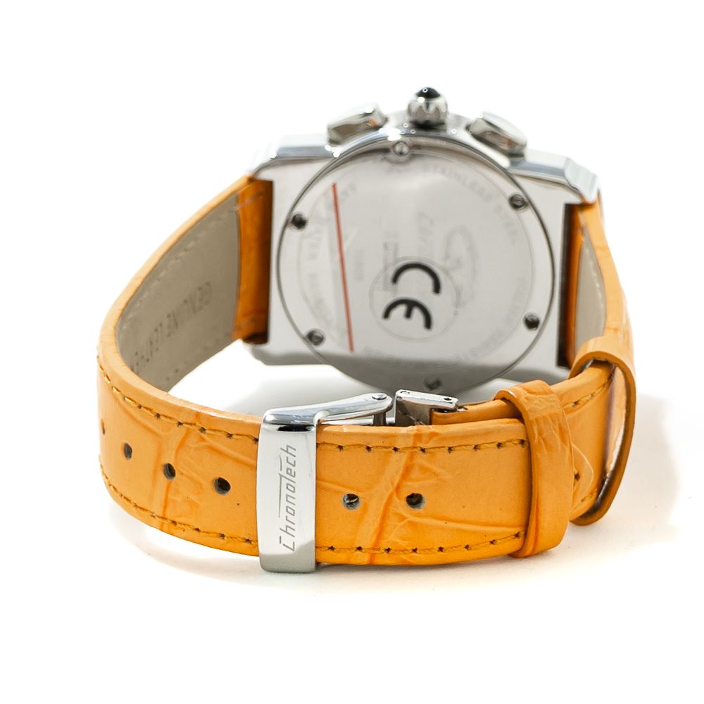 Chronotech Orange Leather Watch LUNESCAPE