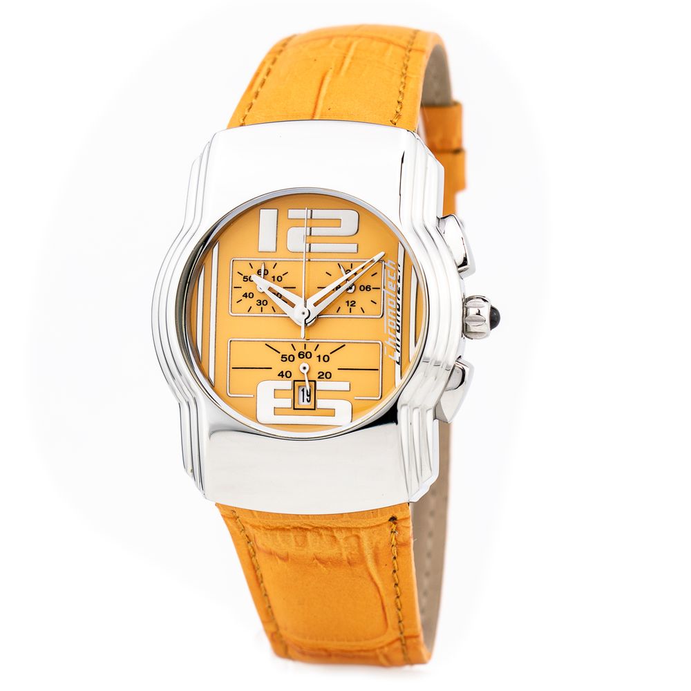 Chronotech Orange Leather Watch LUNESCAPE