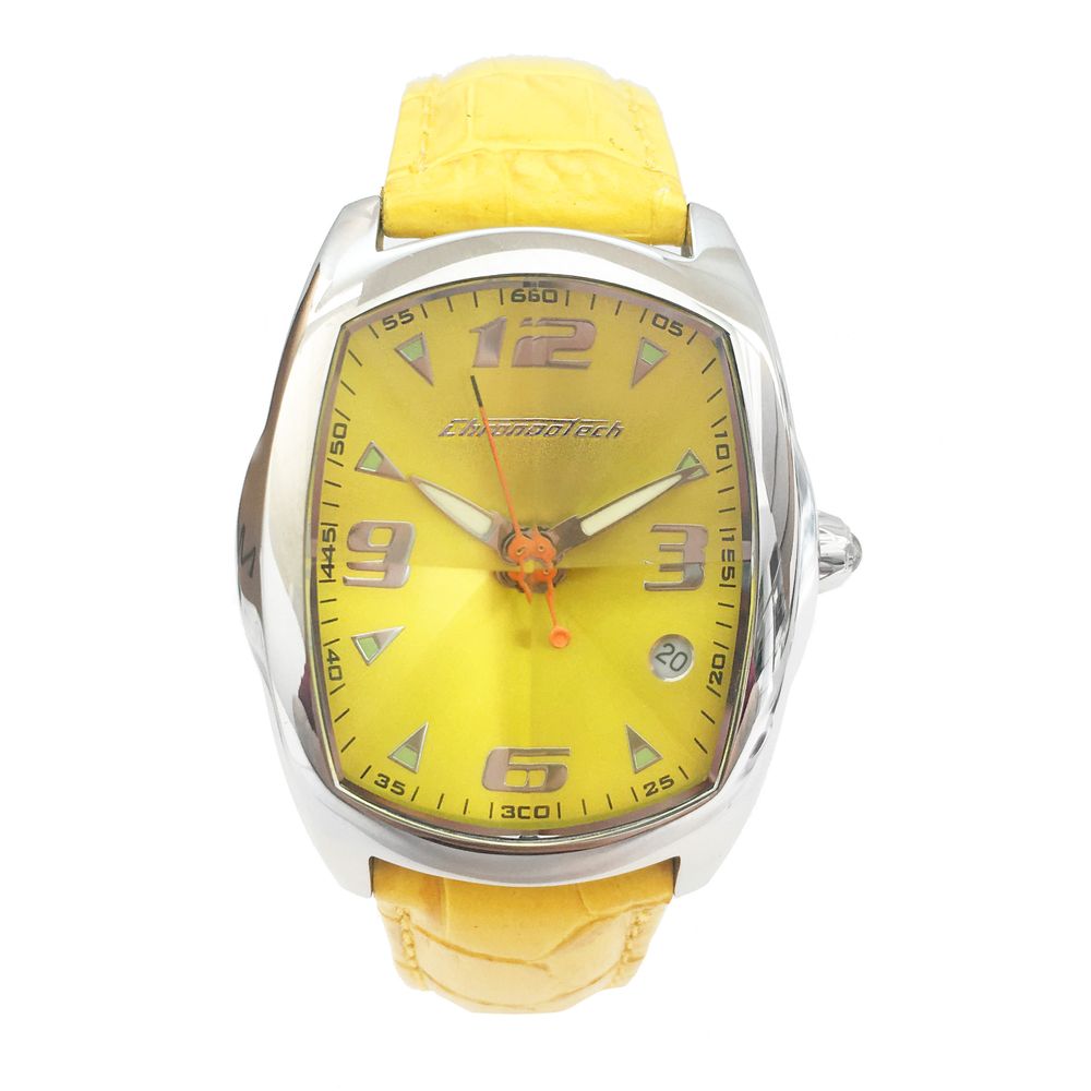 Chronotech Yellow Leather Watch LUNESCAPE