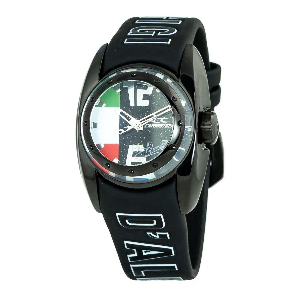 Chronotech Black Rubber Watch LUNESCAPE