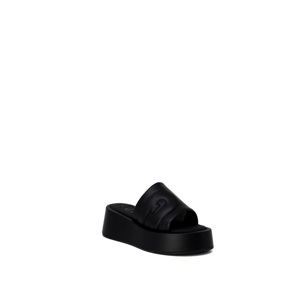 Furla Black Leather Slipper LUNESCAPE