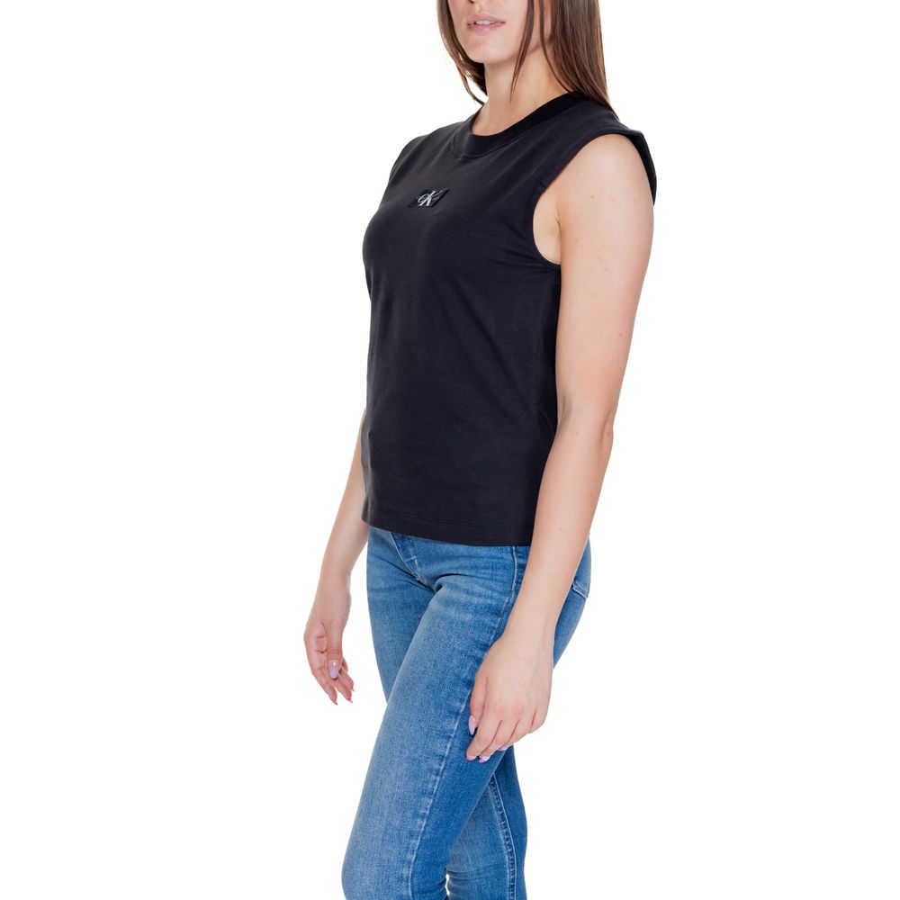 Calvin Klein Jeans Black Cotton T-Shirt LUNESCAPE