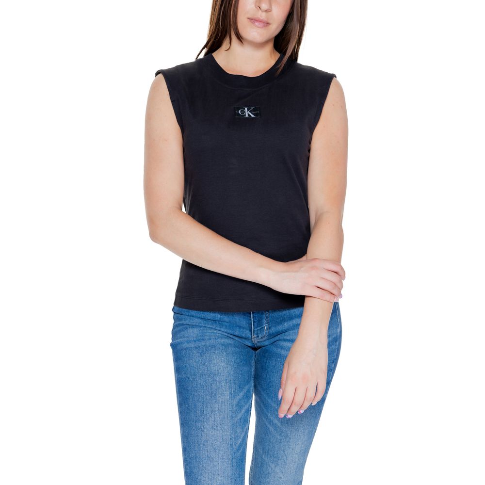 Calvin Klein Jeans Black Cotton T-Shirt LUNESCAPE