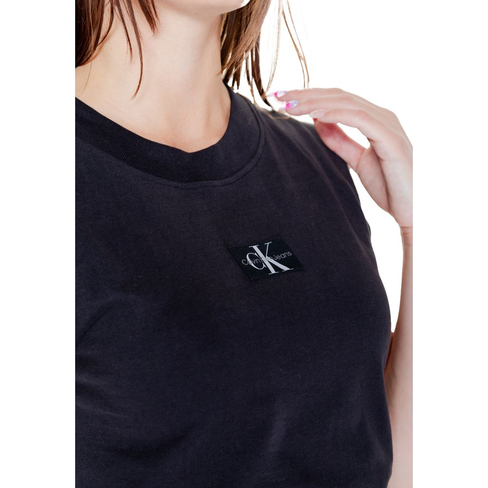 Calvin Klein Jeans Black Cotton T-Shirt LUNESCAPE