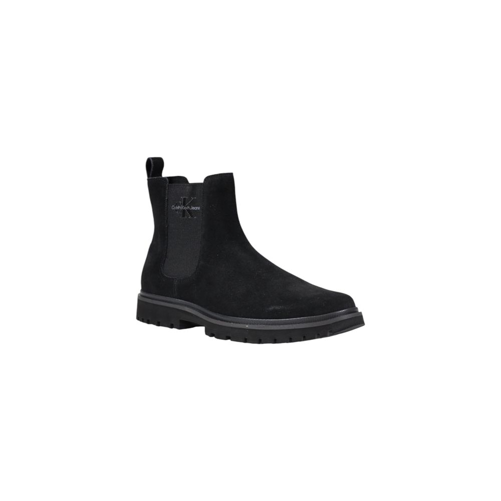 Calvin Klein Jeans Black Suede Leather Boot LUNESCAPE