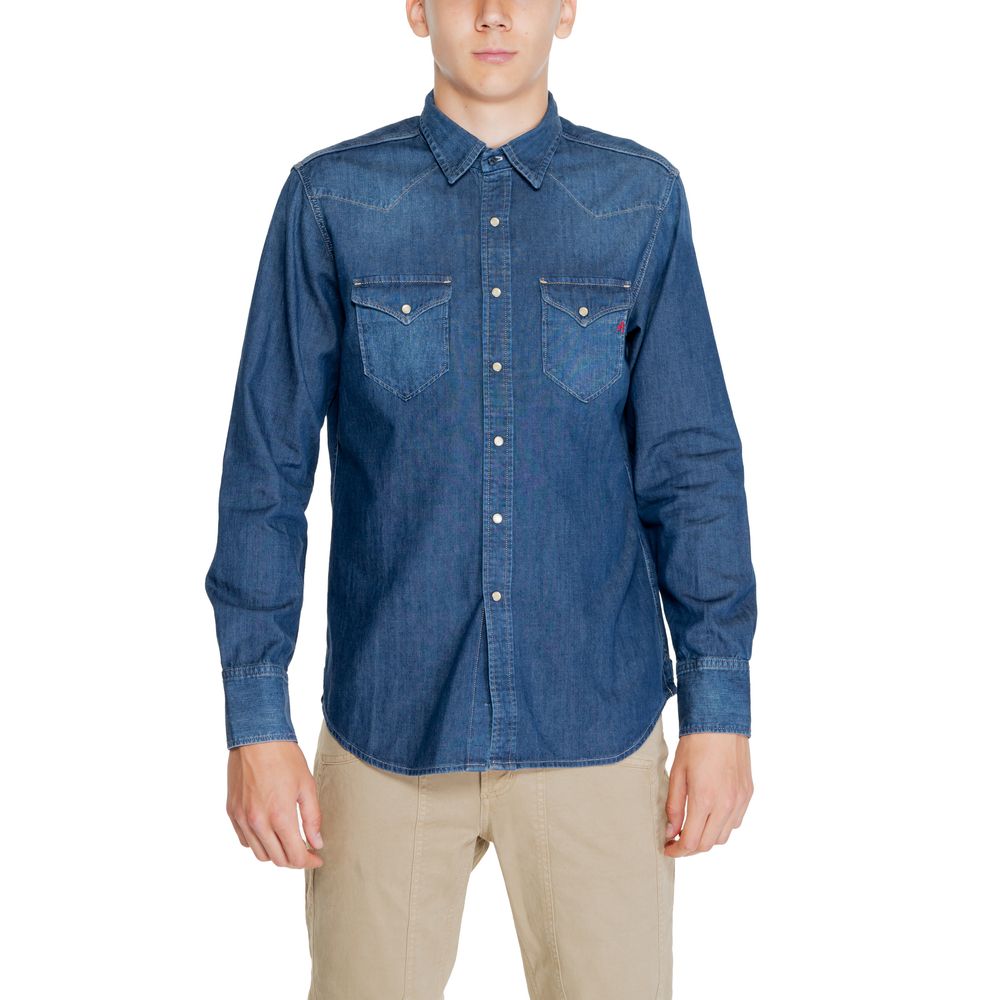 Replay Blue Cotton Shirt LUNESCAPE